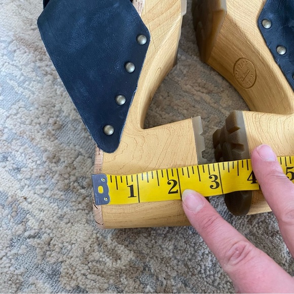 Kork-Ease Tatum Wooden Platform Lug Sole Sandals Open Toe Criss Cross Black: 10M - Picture 11 of 11